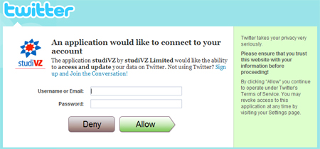 St3 in StudiVZ meets Twitter